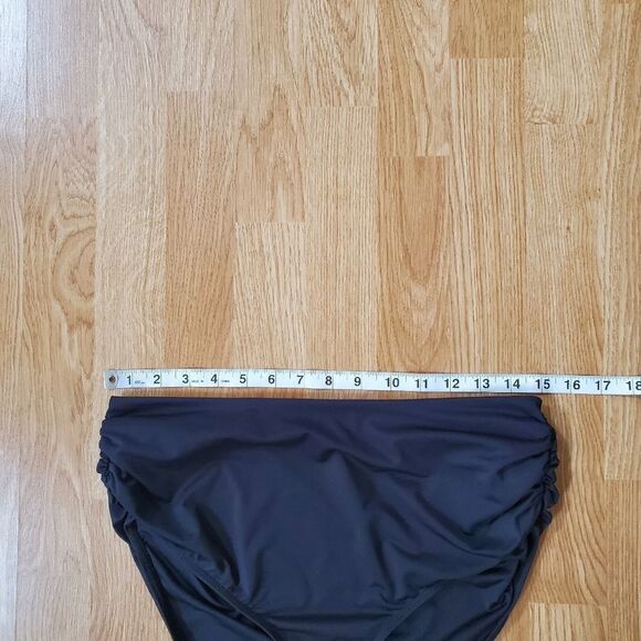 Anne Cole Convertible High Waist Shirred Swim Bottoms Sz Lg - Picture 9 of 12